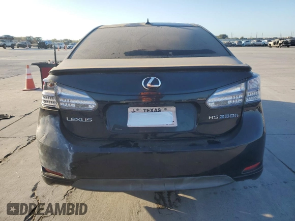 2010 Lexus HS 250h with VIN JTHBB1BA5A2011109, listed as a Copart auction lot 77573164 with 278,604 mi miles and Clean Title. Bid and sale history available at DreamBid. Image 6.