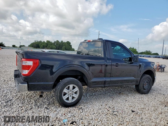 2022 Ford F-150 XL with VIN 1FTMF1C59NKF26135, listed as a Copart auction lot 60034745 with 57,430 mi miles and Salvage title. Bid and sale history available at DreamBid. Image 3.