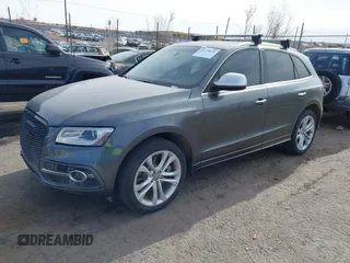 2015 Audi SQ5 Premium Plus with VIN WA1CGAFP3FA056627, listed as a IAAI auction lot 41129651 with 142,407 mi miles. Bid and sale history available at carsss.com. Image 2.