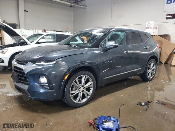 2019 Chevrolet Blazer Premier with VIN 3GNKBFRS7KS702927, listed as a Copart auction lot 45969075 with 34,494 mi miles and Salvage Title. Bid and sale history available at carsss.com. Image 1.