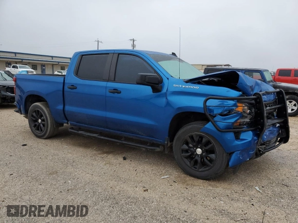 2022 Chevrolet Silverado 1500 Custom with VIN 3GCPABEK4NG536745, listed as a Copart auction lot 51083935 with 88,669 mi miles and Salvage Title. Bid and sale history available at DreamBid. Image 4.