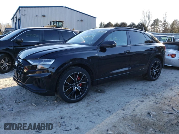 2019 Audi Q8 Premium Plus with VIN WA1EVAF14KD030993, listed as a Copart auction lot 39435663 with 57,547 mi miles. Bid and sale history available at carsss.com. Image 1.