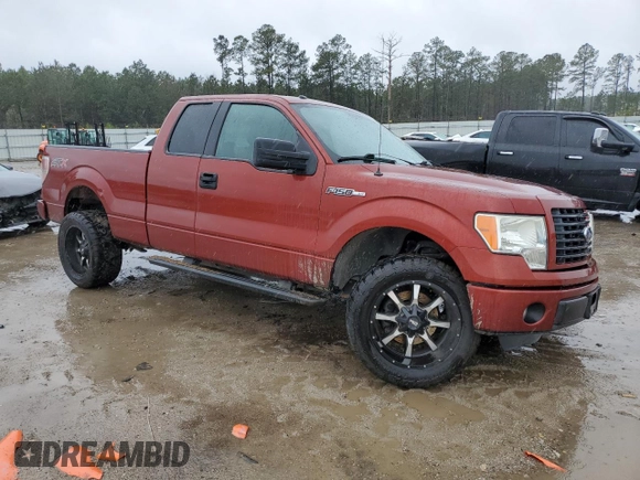 2014 Ford F-150 XL with VIN 1FTFX1CF4EKF31936, listed as a Copart auction lot 46917435 with 144,012 mi miles and Salvage Title. Bid and sale history available at carsss.com. Image 4.