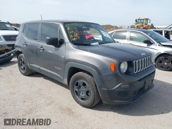 2018 Jeep Renegade Sport with VIN ZACCJAAB5JPG70171, listed as a IAAI auction lot 41818247 with 103,741 mi miles and . Bid and sale history available at DreamBid. Image 1.