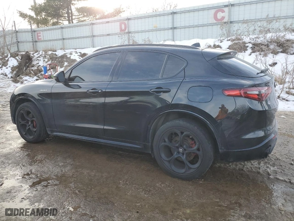 2023 Alfa Romeo Stelvio Ti with VIN ZASPAKBN9P7D57170, listed as a Copart auction lot 43062075 with 35,783 mi miles and Salvage Title. Bid and sale history available at carsss.com. Image 2.