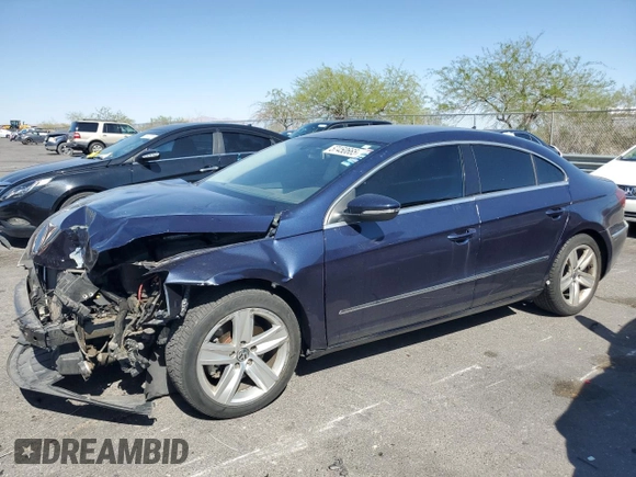 2013 Volkswagen CC Sport Plus z VIN WVWBP7AN4DE569787, wystawiony jako Copart lot #57450665 z przebiegiem 92 826 mil mil oraz Szkody całkowita. Historia ofert i sprzedaży dostępna na DreamBid. Obrazek 1.