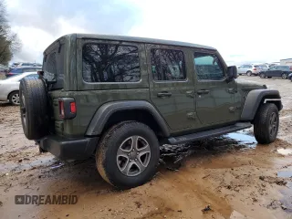 2022 Jeep Wrangler Unlimited Sport with VIN 1C4HJXDG2NW201368, listed as a Copart auction lot 87492374 with 50,375 mi miles and Salvage Title. Bid and sale history available at DreamBid. Image 3.