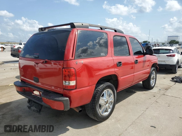 2001 Chevrolet Tahoe LT with VIN 1GNEC13T11R144184, listed as a Copart auction lot 57570885 with Not provided miles and Salvage title. Bid and sale history available at DreamBid. Image 3.