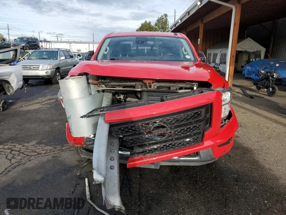 2021 Nissan Titan SV with VIN 1N6AA1ED0MN510017, listed as a Copart auction lot 55466215 with 38,556 mi miles and Salvage title. Bid and sale history available at DreamBid. Image 5.