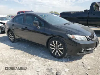 2015 Honda Civic EX-L with VIN 19XFB2F93FE094400, listed as a Copart auction lot 52739475 with 92,108 mi miles and Salvage Title. Bid and sale history available at carsss.com. Image 4.