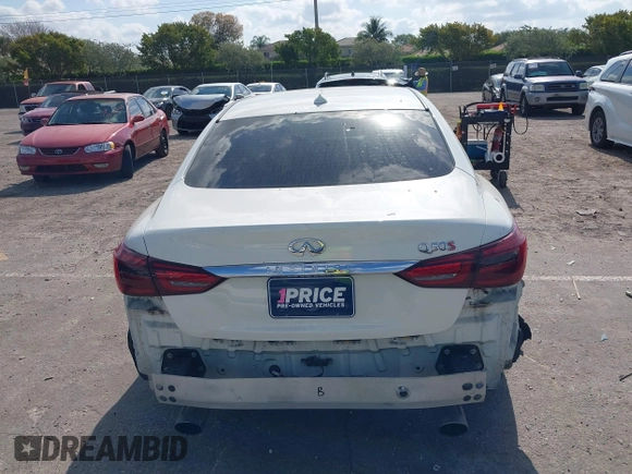 2020 Infiniti Q50 Luxe with VIN JN1EV7AP6LM201462, listed as a IAAI auction lot 42090939 with 50,633 mi miles and . Bid and sale history available at DreamBid. Image 17.