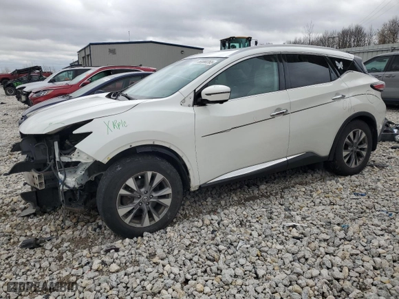 2016 Nissan Murano SL with VIN 5N1AZ2MH8GN101060, listed as a Copart auction lot 53380265 with 153,344 mi miles and Clean Title. Bid and sale history available at carsss.com. Image 1.