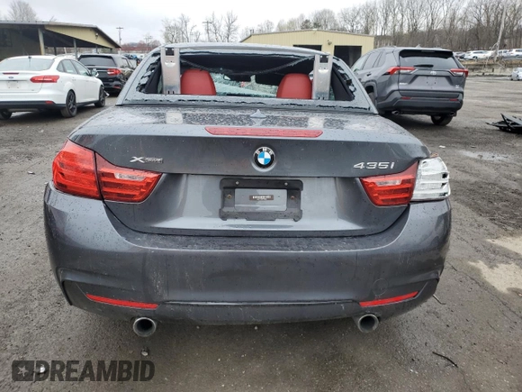2015 BMW 4 Series 435i xDrive with VIN WBA3T7C56FP942328, listed as a Copart auction lot 52410695 with Not provided miles and Salvage title. Bid and sale history available at DreamBid. Image 6.