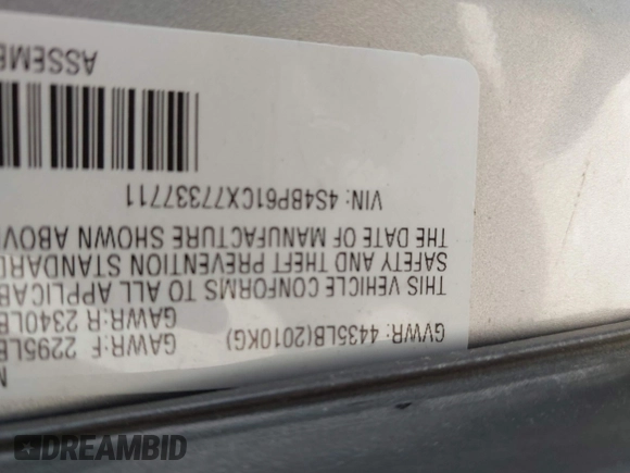 2007 Subaru Legacy Outback z VIN 4S4BP61CX77337711, wystawiony jako IAAI lot #42684013 z przebiegiem 201 987 mil mil oraz . Historia ofert i sprzedaży dostępna na DreamBid. Obrazek 9.