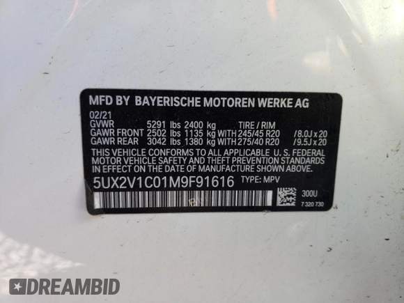 2021 BMW X4 xDrive30i with VIN 5UX2V1C01M9F91616, listed as a Copart auction lot 74006453 with 0 mi miles. Bid and sale history available at carsss.com. Image 14.