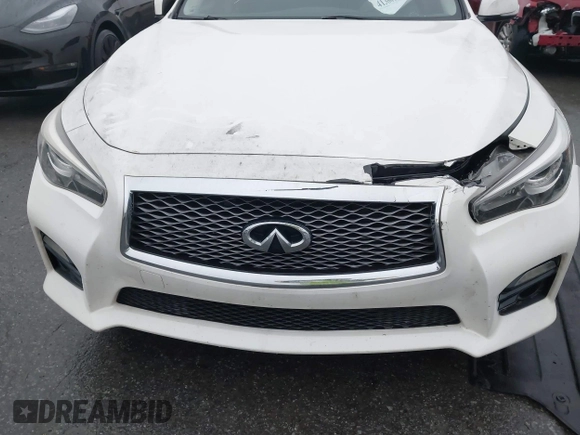 2017 Infiniti Q50 2.0t with VIN JN1CV7AP0HM641062, listed as a IAAI auction lot 41380194 with 114,813 mi miles and . Bid and sale history available at DreamBid. Image 6.