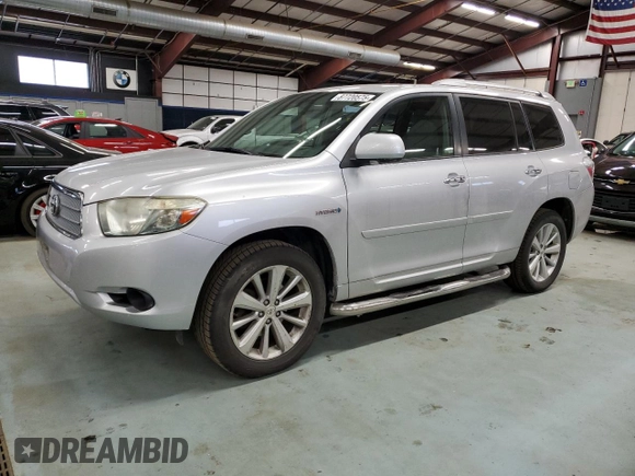 2010 Toyota Highlander Hybrid with VIN JTEBW3EH0A2045089, listed as a Copart auction lot 87720575 with 155,505 mi miles and Salvage Title. Bid and sale history available at carsss.com. Image 1.