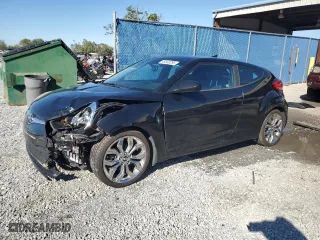 2015 Hyundai Veloster with VIN KMHTC6AD1FU220804, listed as a Copart auction lot 48349255 with NaN miles and Salvage Title. Bid and sale history available at carsss.com. Image 1.