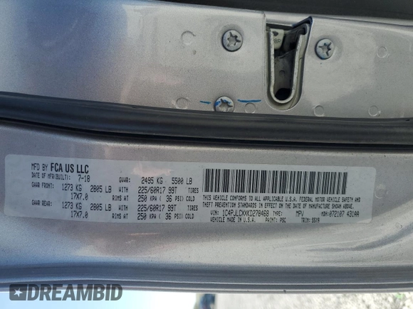 2019 Jeep Cherokee Latitude z VIN 1C4PJLCXXKD278468, wystawiony jako Copart lot #55064395 z przebiegiem 84 945 mil mil oraz Szkoda całkowita • Salvage title. Historia ofert i sprzedaży dostępna na DreamBid. Obrazek 13.
