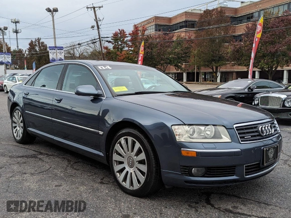 2004 Audi A8 L with VIN WAUML44E84N017883, listed as a Copart auction lot 45794225 with 167,505 mi miles and Clean Title. Bid and sale history available at carsss.com. Image 1.