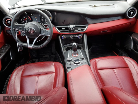 2019 Alfa Romeo Giulia Sport with VIN ZARFAMAN1K7621563, listed as a Copart auction lot 86380114 with 48,093 mi miles and Clean Title. Bid and sale history available at carsss.com. Image 8.