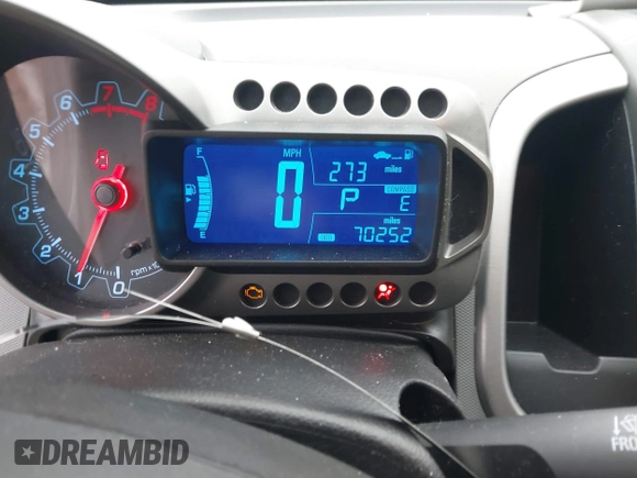 2014 Chevrolet Sonic LT with VIN 1G1JC6SH9E4111348, listed as a IAAI auction lot 41539076 with 70,252 mi miles. Bid and sale history available at carsss.com. Image 7.