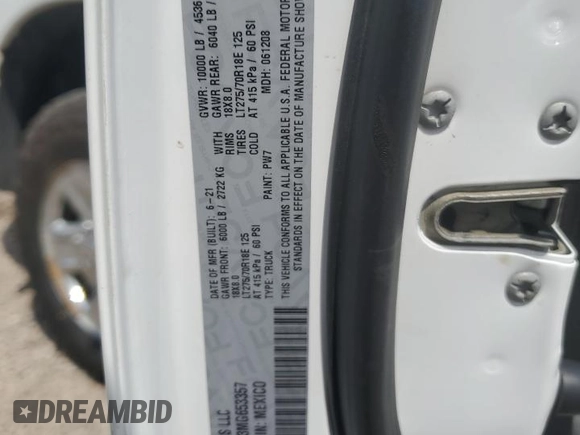2021 Ram 2500 Big Horn z VIN 3C6UR5DL3MG653357, wystawiony jako Copart lot #64744105 z przebiegiem 79 851 mil mil oraz Szkoda całkowita • Salvage title. Historia ofert i sprzedaży dostępna na DreamBid. Obrazek 12.