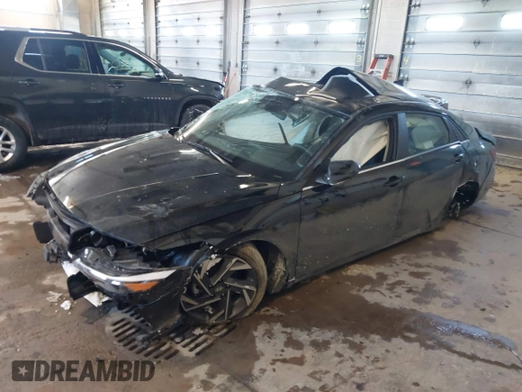 2025 Hyundai Elantra SEL Convenience with VIN KMHLS4DG8SU879406, listed as a IAAI auction lot 41603684 with 1,244 mi miles. Bid and sale history available at carsss.com. Image 2.