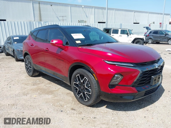 2024 Chevrolet Blazer RS с VIN 3GNKBERS2RS283650, выставлен на аукционе IAAI как лот 42205111 с пробегом 7 384 миль миль и . История ставок и продаж доступна на DreamBid. Изображение 1.