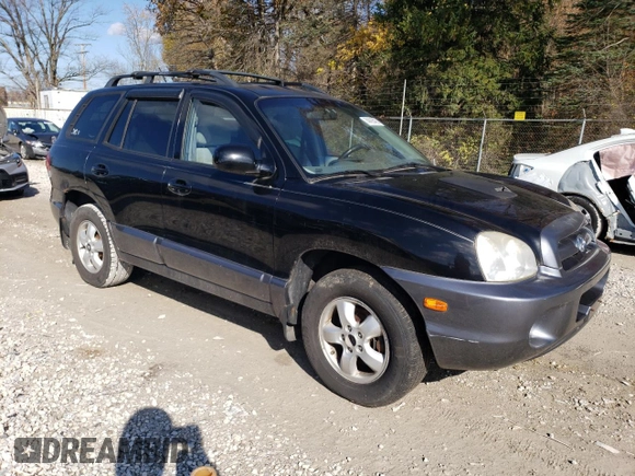 2006 Hyundai Santa Fe GLS with VIN KM8SC13D96U102107, listed as a Copart auction lot 55525594 with 198,741 mi miles and Salvage Title. Bid and sale history available at carsss.com. Image 4.