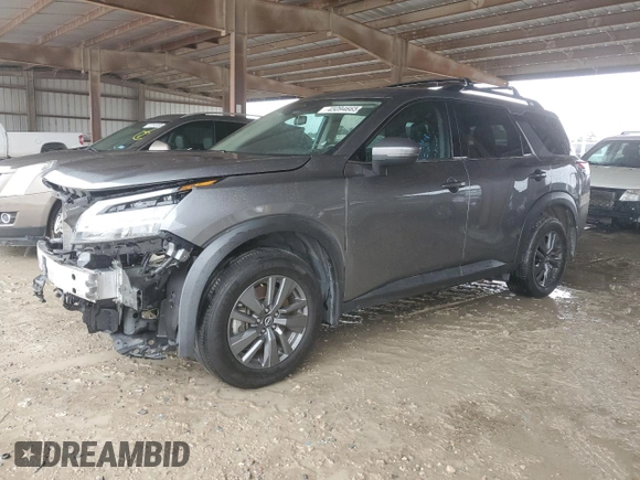 2022 Nissan Pathfinder SV с VIN 5N1DR3BA9NC262390, выставлен на аукционе Copart как лот 45094665 с пробегом 44 641 миль миль и Списание • Salvage title. История ставок и продаж доступна на DreamBid. Изображение 1.