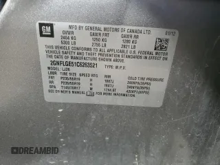 2012 Chevrolet Equinox LTZ with VIN 2GNFLGE51C6263521, listed as a Copart auction lot 54186885 with 161,840 mi miles and Salvage Title. Bid and sale history available at carsss.com. Image 13.