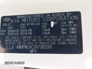 2017 Kia Sportage EX z VIN KNDPNCAC2H7283501, wystawiony jako IAAI lot #42268933 z przebiegiem 137 503 mil mil oraz . Historia ofert i sprzedaży dostępna na DreamBid. Obrazek 9.