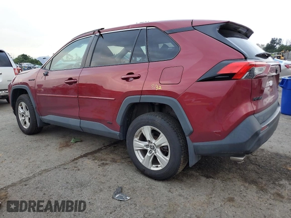 2021 Toyota RAV4 Hybrid XLE with VIN 2T3RWRFV4MW111102, listed as a Copart auction lot 64334365 with 37,662 mi miles and Salvage title. Bid and sale history available at DreamBid. Image 2.