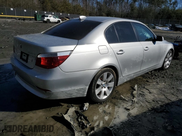 2006 BMW 5 Series 530xi with VIN WBANF73556CU19776, listed as a Copart auction lot 41845545 with Not Provided miles and Salvage Title. Bid and sale history available at DreamBid. Image 3.