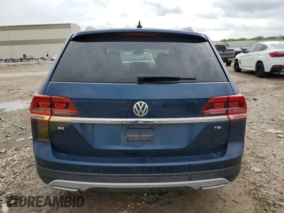 2018 Volkswagen Atlas SE with VIN 1V2DP2CA1JC592679, listed as a Copart auction lot 54727595 with 143,310 mi miles and Salvage title. Bid and sale history available at DreamBid. Image 6.