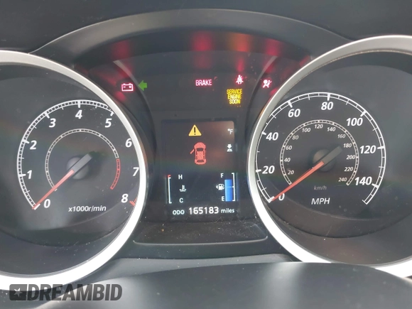 2013 Mitsubishi Lancer GT with VIN JA32U8FW7DU011260, listed as a IAAI auction lot 41233707 with 165,183 mi miles. Bid and sale history available at carsss.com. Image 7.