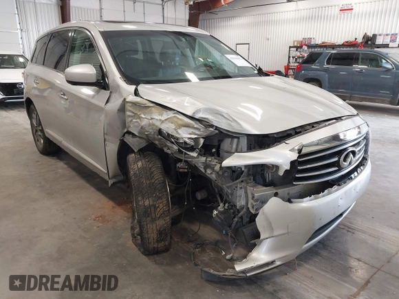 2013 Infiniti JX35 with VIN 5N1AL0MM1DC331291, listed as a IAAI auction lot 42218682 with 218,366 mi miles and . Bid and sale history available at DreamBid. Image 1.