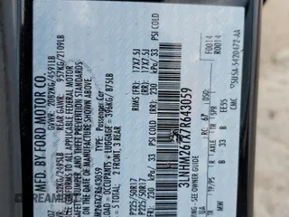 2007 Lincoln MKZ z VIN 3LNHM26TX7R643059, wystawiony jako Copart lot #51373835 z przebiegiem 180 904 mil mil oraz Szkoda całkowita • Salvage title. Historia ofert i sprzedaży dostępna na DreamBid. Obrazek 14.