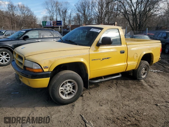 1999 Dodge Dakota with VIN 1B7GG26X4XS136110, listed as a Copart auction lot 46273105 with Not Provided miles and Salvage Title. Bid and sale history available at carsss.com. Image 1.