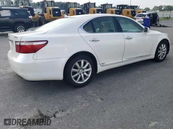 2008 Lexus LS 460 with VIN JTHBL46F485080239, listed as a Copart auction lot 64032705 with 157,873 mi miles and Salvage title. Bid and sale history available at DreamBid. Image 3.