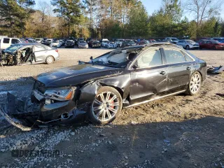 2013 Audi A8 L 4.0L with VIN WAUR2AFD0DN016089, listed as a Copart auction lot 86734844 with 0 mi miles and Salvage Title. Bid and sale history available at carsss.com. Image 1.