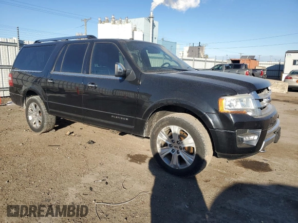 2016 Ford Expedition EL Platinum with VIN 1FMJK1MT7GEF16860, listed as a Copart auction lot 82555224 with 0 mi miles and Salvage Title. Bid and sale history available at carsss.com. Image 4.