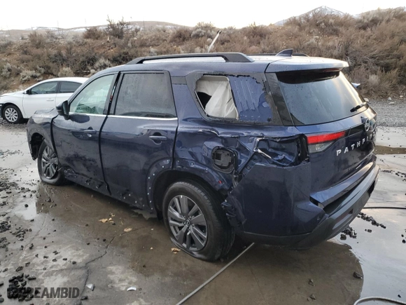 2024 Nissan Pathfinder SV with VIN 5N1DR3BA4RC287316, listed as a Copart auction lot 86280194 with 13,201 mi miles and Salvage Title. Bid and sale history available at carsss.com. Image 2.