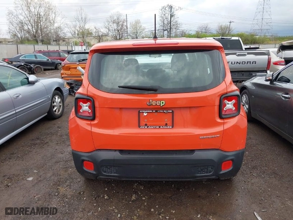 2017 Jeep Renegade Sport with VIN ZACCJAABXHPF03797, listed as a IAAI auction lot 41949519 with 148,114 mi miles. Bid and sale history available at carsss.com. Image 16.