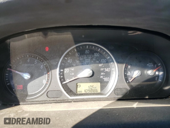2006 Hyundai Sonata GLS with VIN 5NPEU46F76H090837, listed as a Copart auction lot 80786564 with 109,886 mi miles and Clean Title. Bid and sale history available at DreamBid. Image 9.