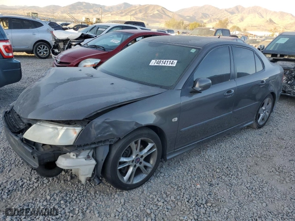2006 Saab 9-3 Aero with VIN YS3FH41U861102489, listed as a Copart auction lot 74814114 with 0 mi miles and Salvage Title. Bid and sale history available at carsss.com. Image 1.