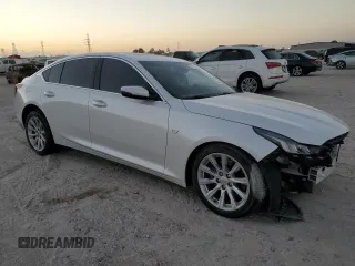 2022 Cadillac CT5 Luxury with VIN 1G6DW5RK6N0130537, listed as a Copart auction lot 77779674 with 41,840 mi miles and Salvage Title. Bid and sale history available at carsss.com. Image 4.