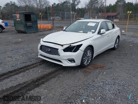 2024 Infiniti Q50 Luxe with VIN JN1EV7BP1RM600612, listed as a IAAI auction lot 41617834 with 20 mi miles and . Bid and sale history available at DreamBid. Image 2.