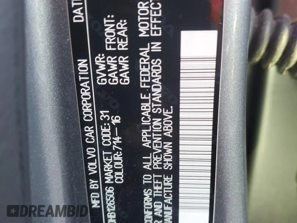 2017 Volvo S60 Inscription with VIN LYV402HK0HB126506, listed as a Copart auction lot 73010703 with 15,275 mi miles. Bid and sale history available at carsss.com. Image 12.